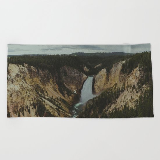 Yellowstone National Park Falls Beach Towel