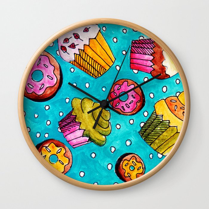 Muffins and doughnuts Wall Clock