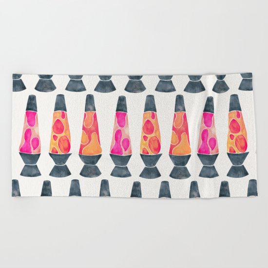 Retro Vibes – Peachy Pink Palette Beach Towel