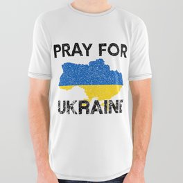 Pray For Ukraine All Over Graphic Tee