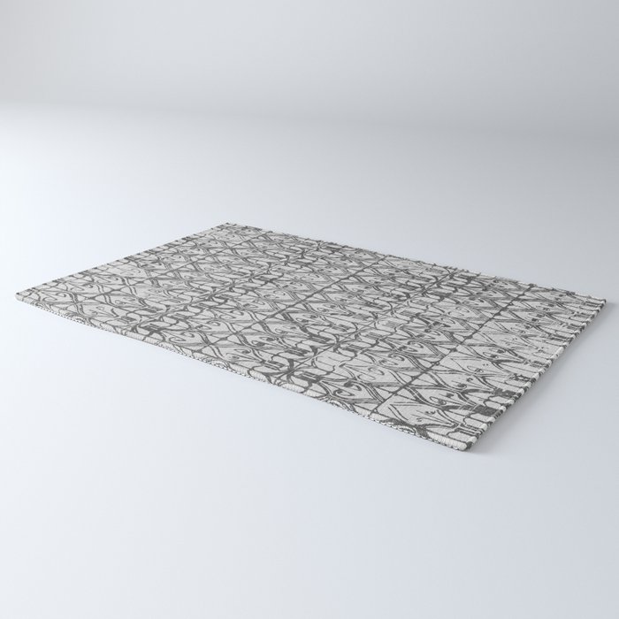 Art Deco Tiles in Grey Rug by beckybailey1 | Society6