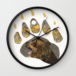 Grizzly Bear Wall Clock
