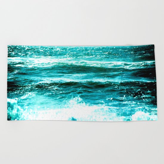 California Ocean Waves Beach Towel