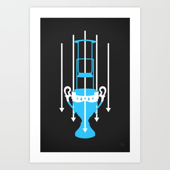 Aeropress Championship – Blue Art Print