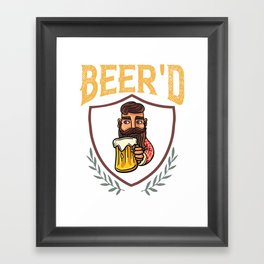 Beard And Beer Drinking Hair Growing Growth Framed Art Print