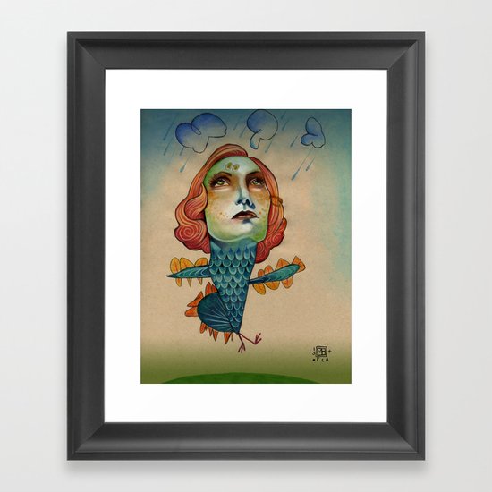 INTO THE STORM Framed Art Print