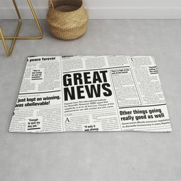 The Good Times Vol. 1, No. 1 / Newspaper with only good news Area & Throw Rug