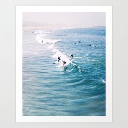 Catch A Wave Kunstdrucke | Beach, Coast, Sea, Digital, Ocean, Outdoor, California, Waves, Water, Nature 
