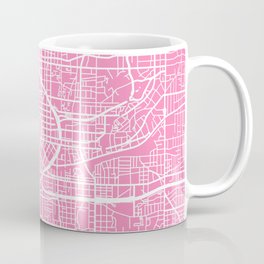 Atlanta map pink Coffee Mug