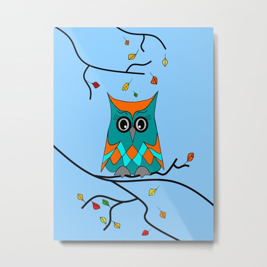 Autumn Owl Metal Print