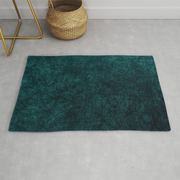 Teal Velvet Rug