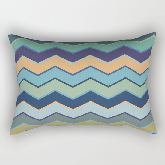 Colorful Wave II Rectangular Pillow