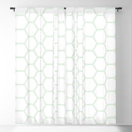 Geometric Honeycomb Pattern - Mint Green #192 Blackout Curtain