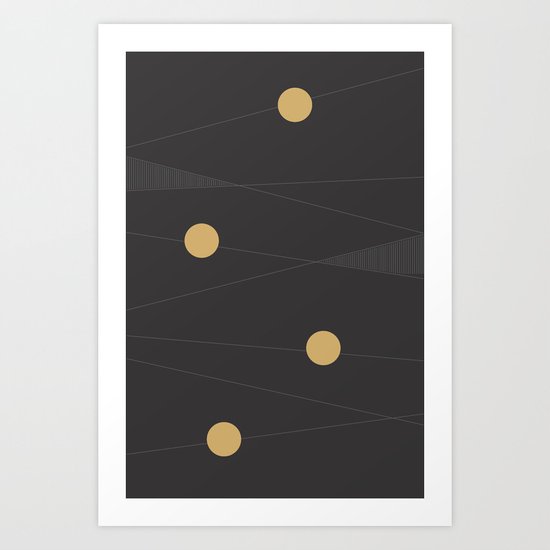 Black and Gold Art Print