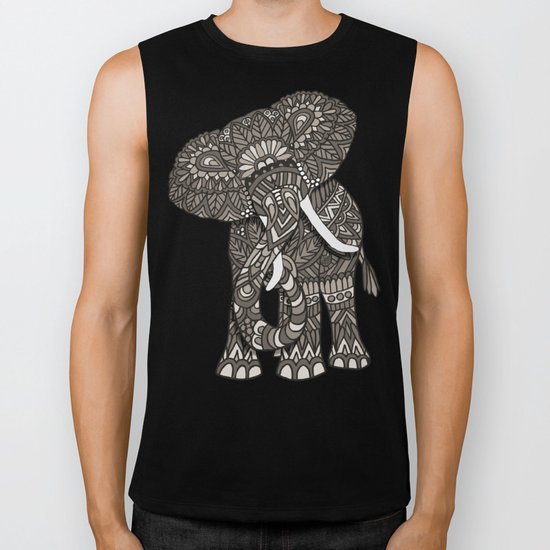 Ornate Elephant Biker Tank