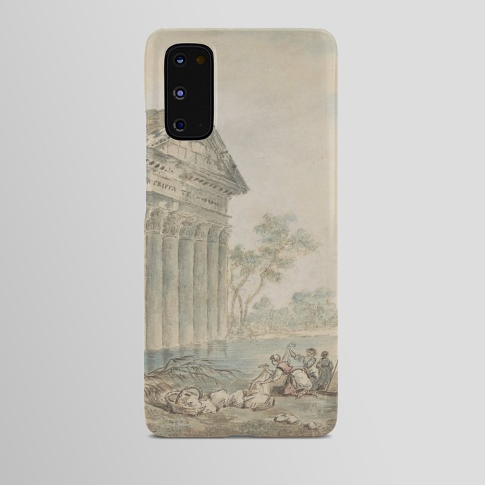 Architectural Capriccio with Roman Monuments and Washerwomen Android Case