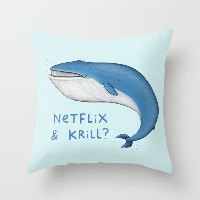 Netflix & Krill Throw Pillow