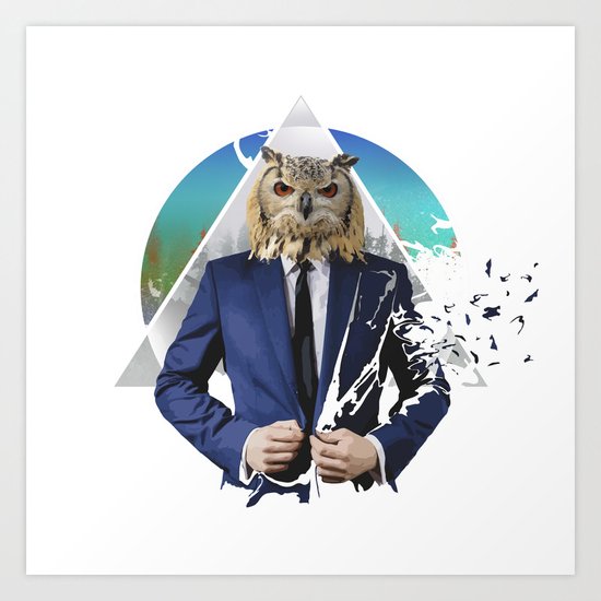 Owl Art Print