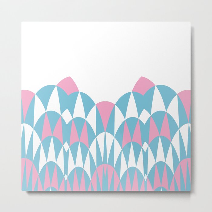 Modern Day Arches Pink Metal Print