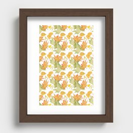 Autumn Leaves In Pattern Recessed Framed Print