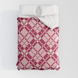 Red and pink gingham checked Comforter