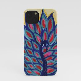 colorful peacock iPhone Case