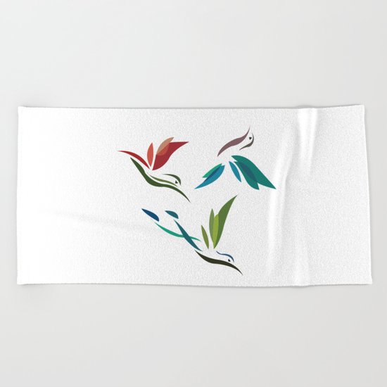 Hummingbirds Beach Towel