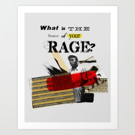 Rage Kunstdrucke | Curated, African, Black, Africanamerican, Civilrights, Afro, Collage 