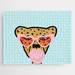 Bubble Gum Cheetah Jigsaw Puzzle