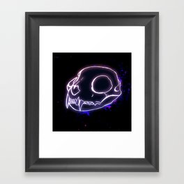 Cat skull Framed Art Print