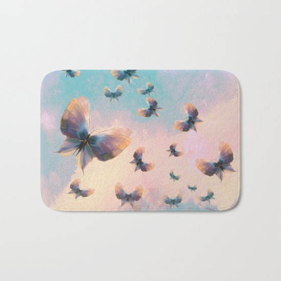 Happiness is a butterfly Bath Mat