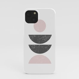 Geometric Half Shapes And Circle iPhone Case