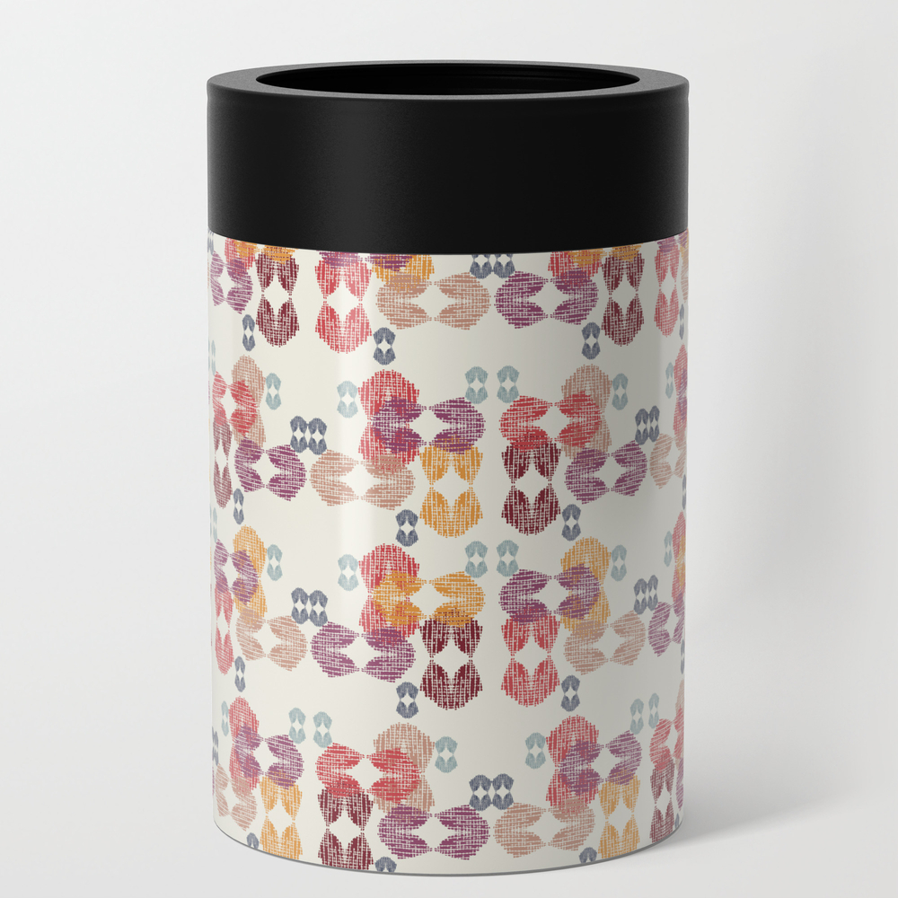 Fortune Cookie Folk Can Cooler by claremartindesign