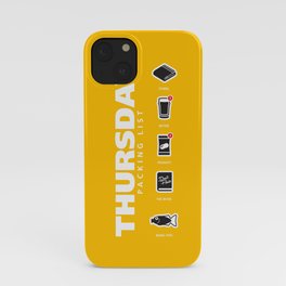 THURSDAY - The Hitchhiker's Guide to the Galaxy Packing List iPhone Case