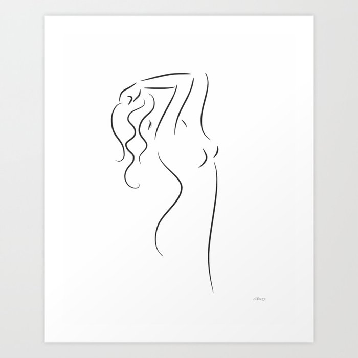 female line art