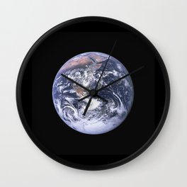 Nasa Picture 4: The earth from the space or the blue marble. Wall Clock