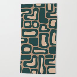 Retro Mid Century Modern Abstract composition 442 Beach Towel