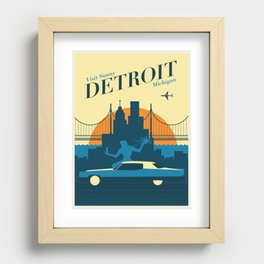 Visit Sunny Detroit Recessed Framed Print