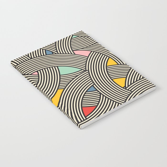 Modern Scandinavian Multi Colour Color Curve Graphic Notebook