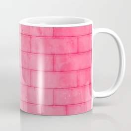 Red rosy watercolor brick wall Coffee Mug