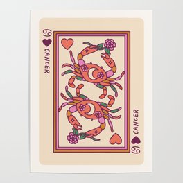 Cancer Playing Card Poster