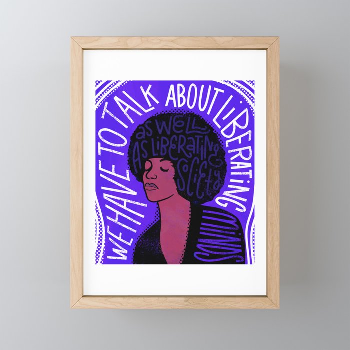 Angela Davis: Liberating Minds Framed Mini Art Print