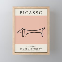Picasso Exhibition Poster Le Chien Line Art Framed Mini Art Print