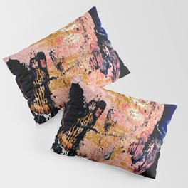 01016 : a bold abstract in pink, orange, blue, and black Pillow Sham
