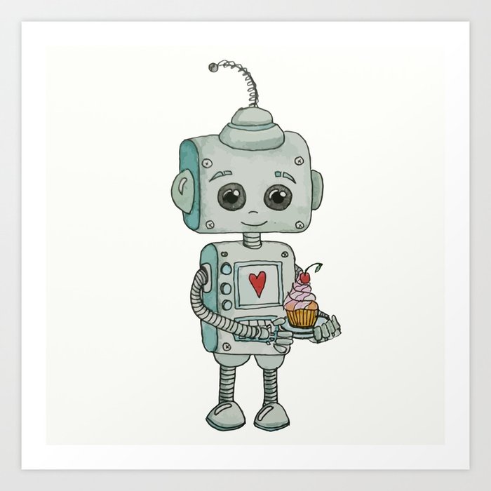 cute robot art