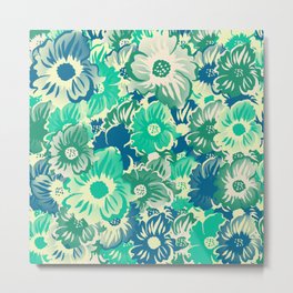 Flowers - Acapulco (Green), Medium Aquamarine, Surf Crest, Summer Green Metal Print | Hobby, Summer, Beauty, Background, Natural, Bunch, Beautiful, Present, Photo, Spring 