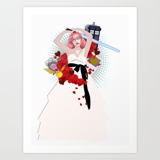 When Geeks Wed Art Print