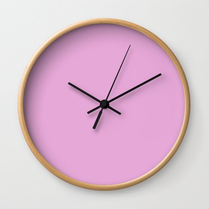 From The Crayon Box Razzle Dazzle Rose - Pastel Purple Solid Color / Accent Shade / Hue / All One Wall Clock