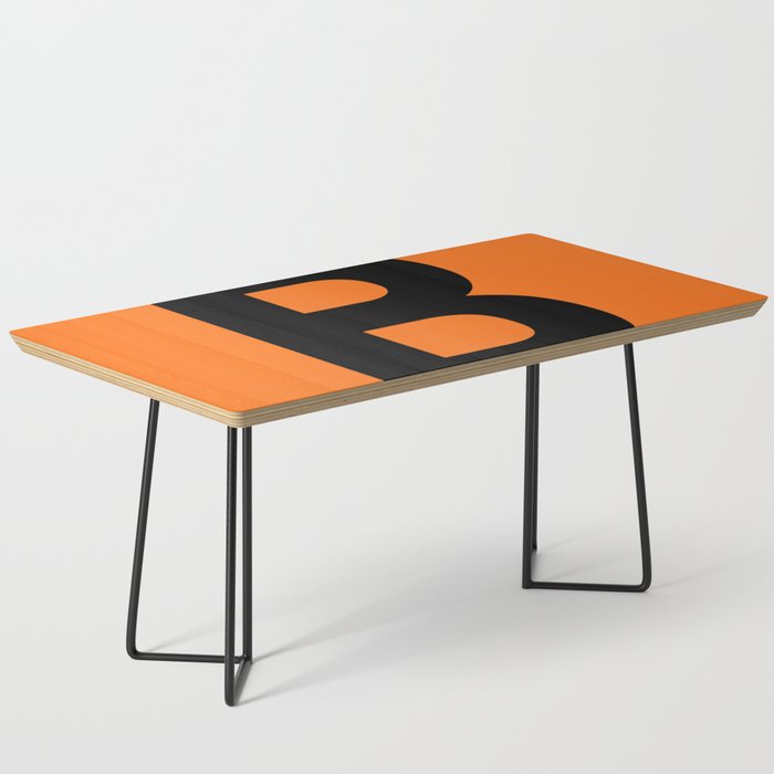 Letter B (Black & Orange) Coffee Table