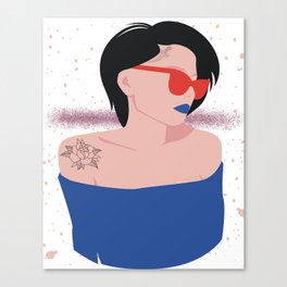 Tattooed woman Canvas Print
